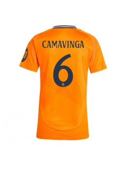 Real Madrid Eduardo Camavinga #6 Auswärtstrikot für Frauen 2024-25 Kurzarm